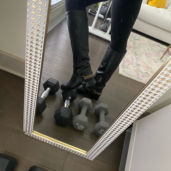 Alexander McQueen Tall Riding Boots black chain - Picture 4 of 13